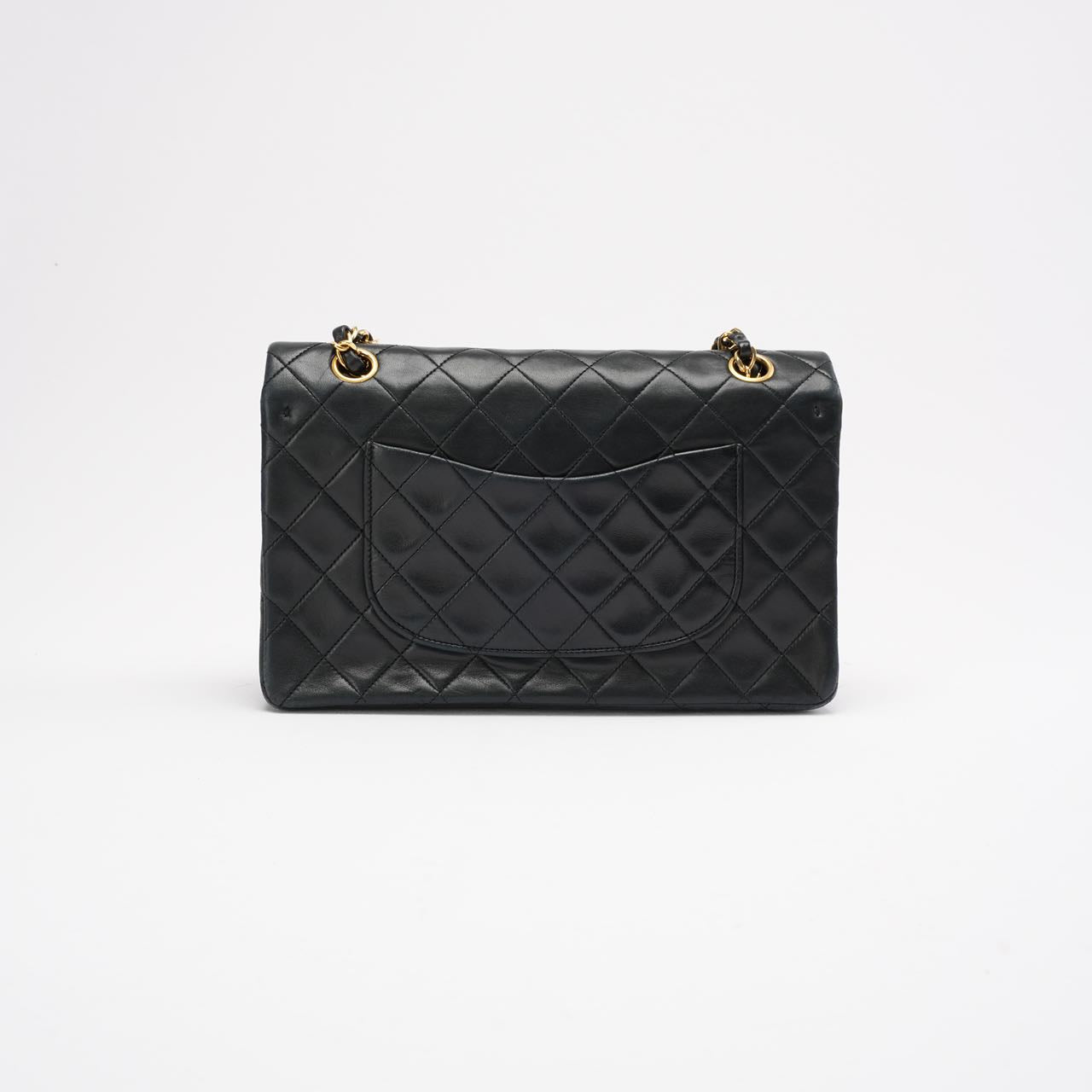 pre-owned coco-vault Chanel Vintage Black Classic Double Flap Bag 1991