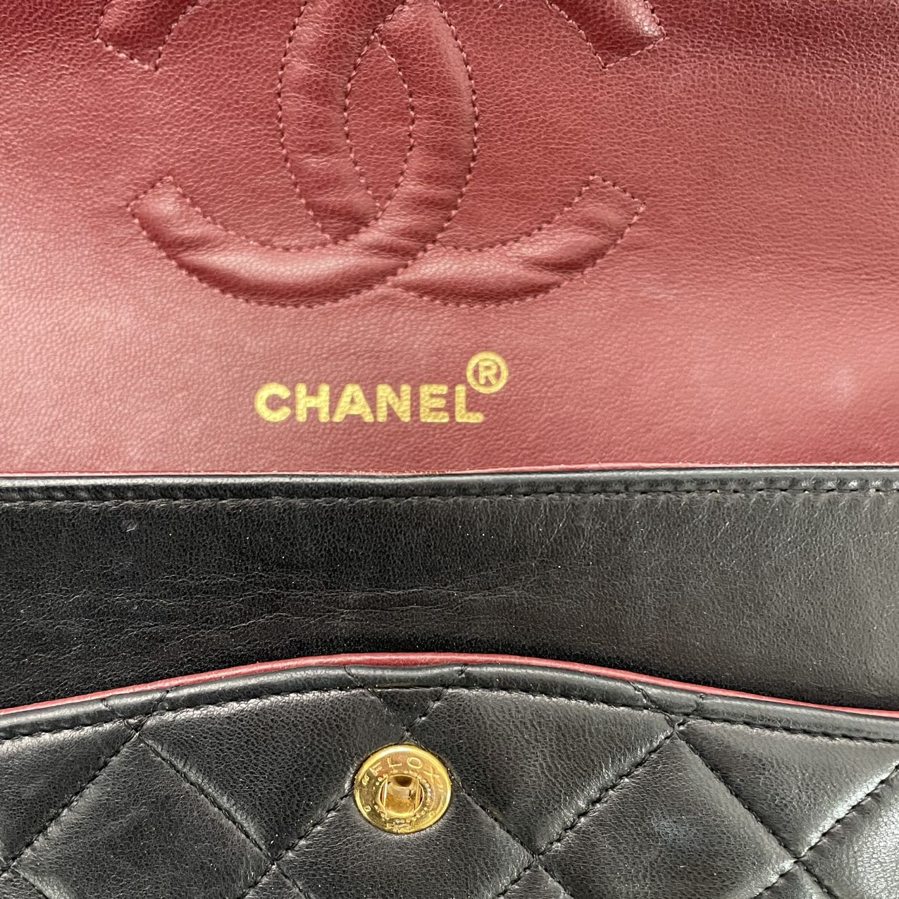 pre-owned coco-vault Chanel Vintage Black Classic Double Flap Bag 1991