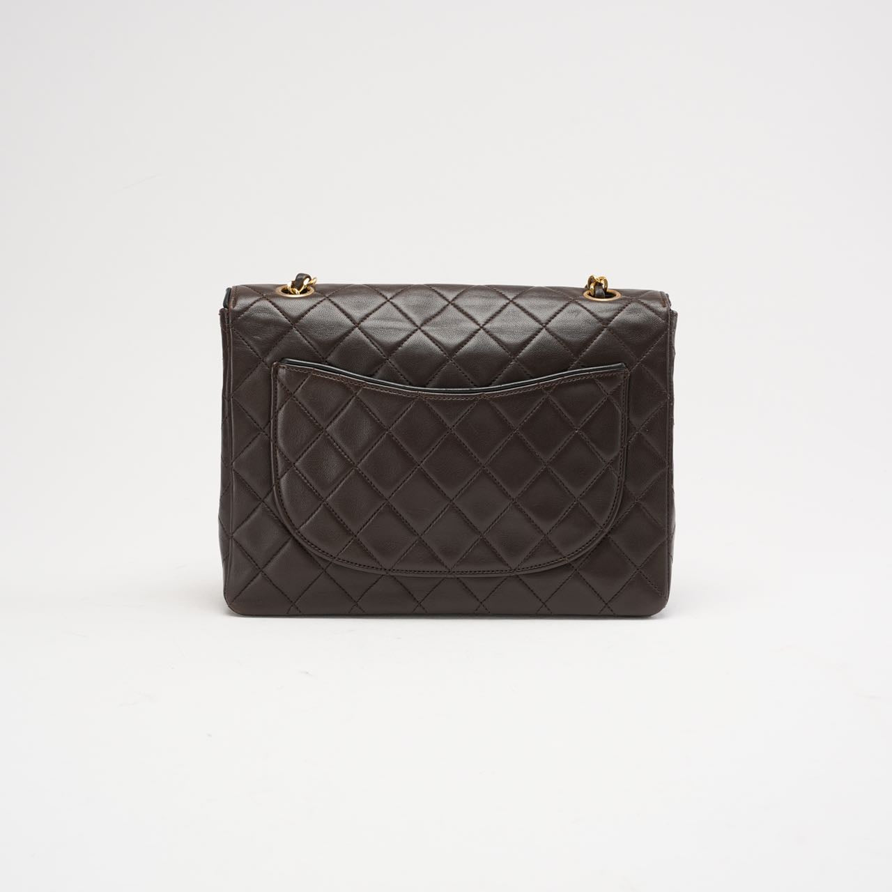 pre-owned coco-vault Chanel Vintage Brown Two-Tone Classic Flap Bag 1991