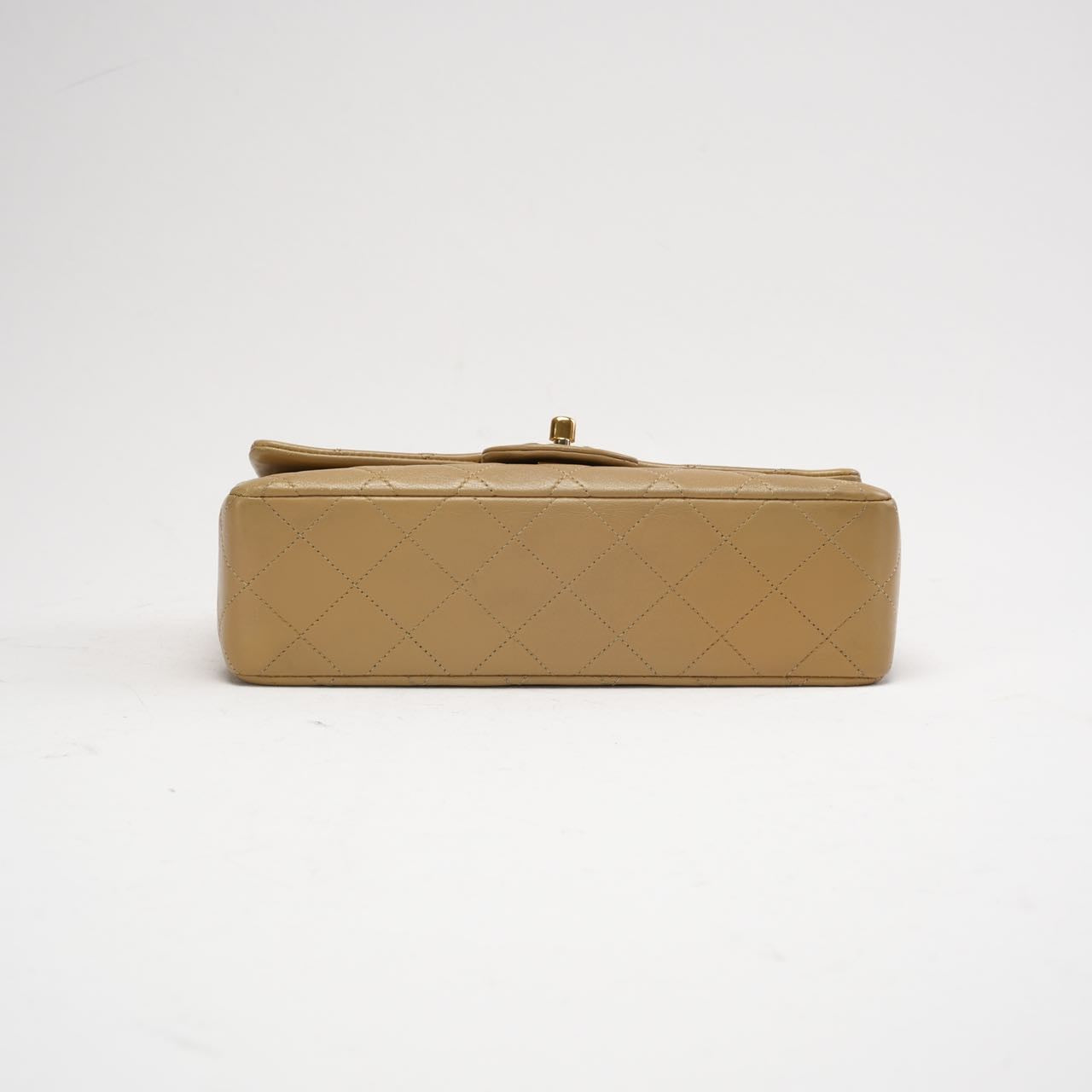 pre-owned coco-vault Chanel Vintage Beige Small Double Flap Bag 1991