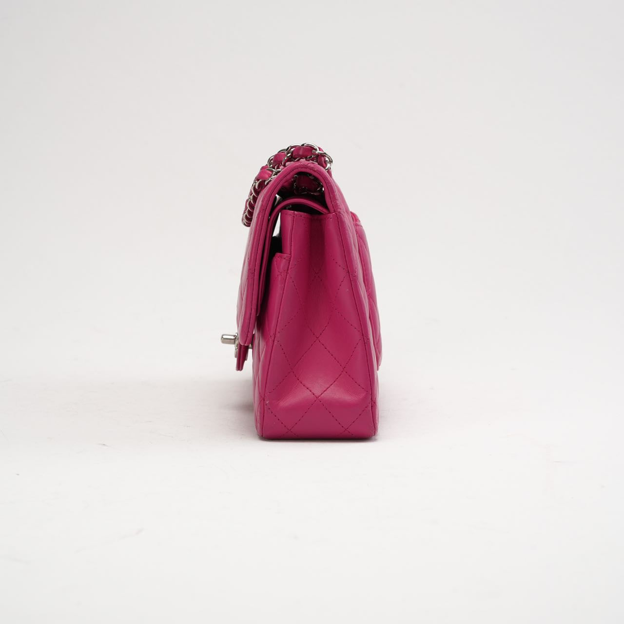 pre-owned coco-vault Chanel Pink Timeless Medium Double Flap Bag 2014