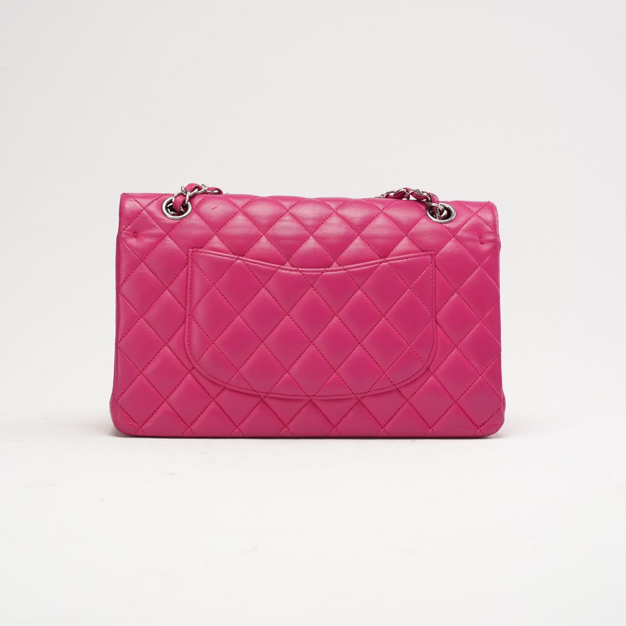 pre-owned coco-vault Chanel Pink Timeless Medium Double Flap Bag 2014